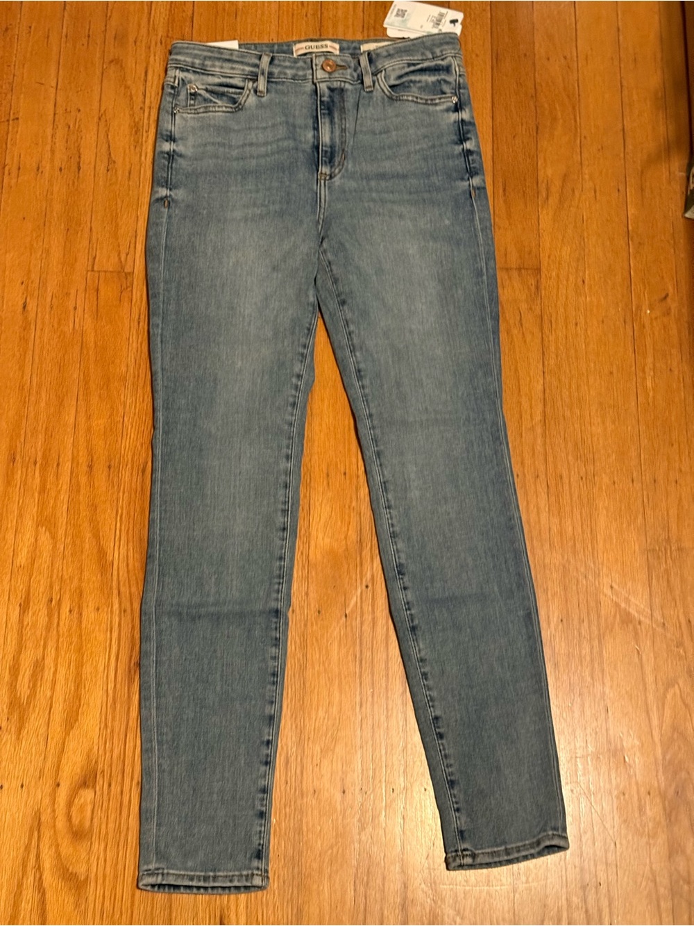 NWT GUESS Women's 1981 High Waisted Skinny Jeans Size 27 Zircon Blue NWT - Picture 9 of 15